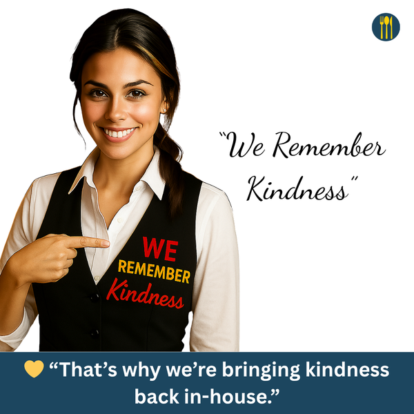 Emma representing kindness in hospitality